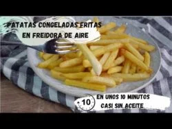 Crujiente y delicioso: cómo hacer patatas fritas 🍟  congeladas en freidora de aire casi sin aceite